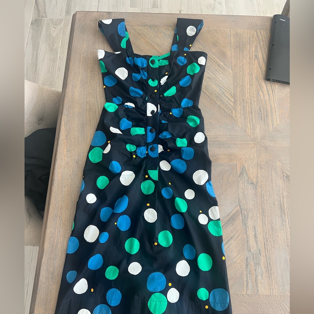 Vintage Yves Saint Laurent Variation Dress – 1980s Polka Dot Print, Size 40 (M)